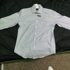 Pronto Uomo Mens purple and white dress shirt